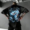 One Piece Luffy Anime T-Shirt Herren Damen Oversized Vintage Kurzarm Tee Streetwear Lässige Tops Grafik-T-Shirt 2026 Sommer Y2k