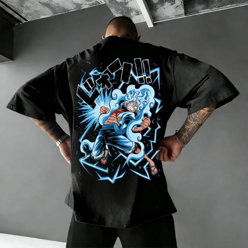 One Piece Luffy Anime T Shirt Men Women Oversized Vintage Short Sleeve Tee Streetwear Casual Tops Graphic Tee 2026 Summer Y2k