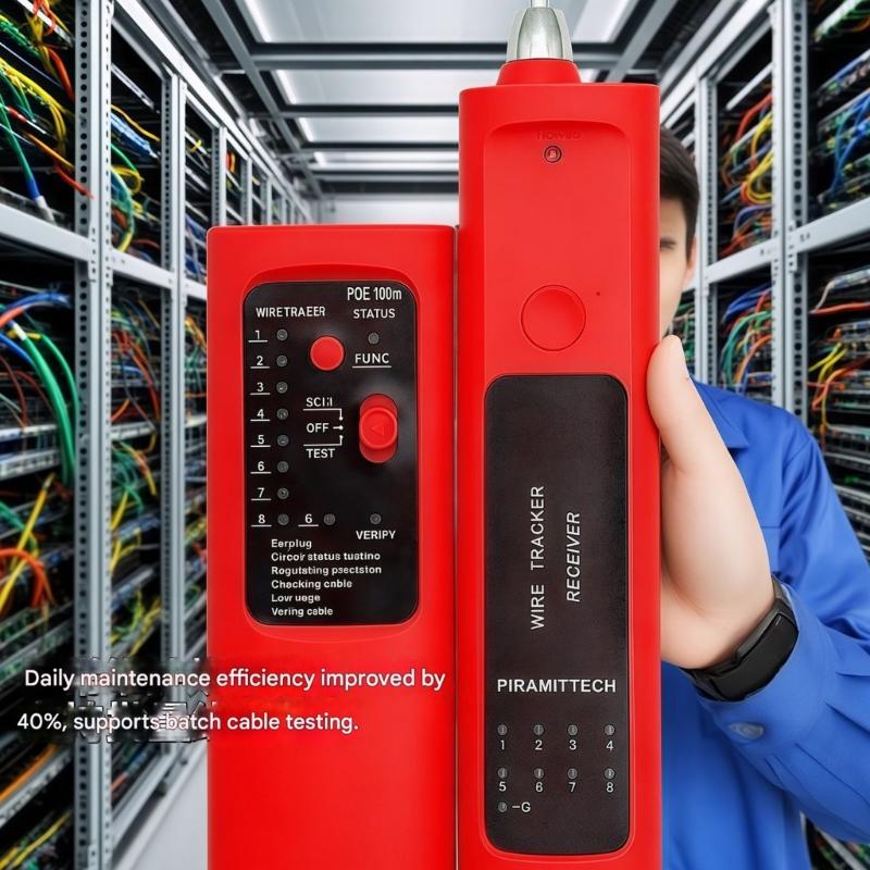 Professional RJ45 RJ11 Networking Cable Tester With 8 Sensitivity Mode And POE Detection For Ethernet And Phone Lines