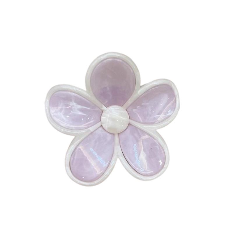 Women's Color Block Tie-Dye Jelly Flower Shark Hair Clip for Updo