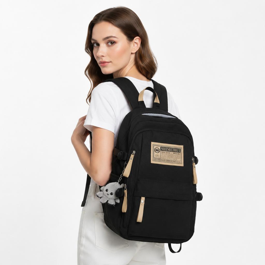 Women'S Backpack Suitable For High School And Middle School Students Fashionable And Versatile Casual Large-Sized Backpack