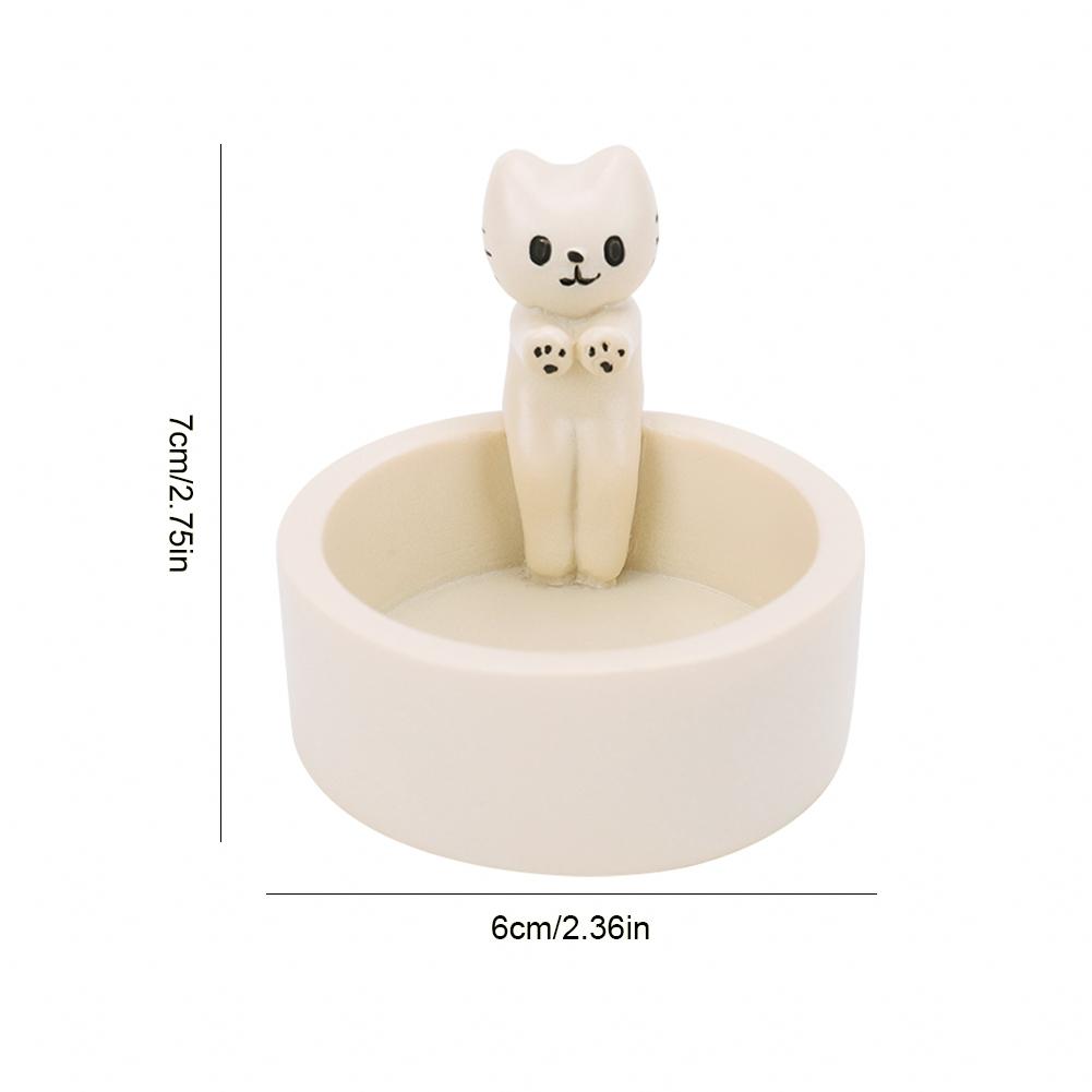 1/2PCS Cartoon Kitten Candle Holder Resin Cat Aromatherapy Candlestick Creative Kitten Warming Paws Decor Gifts for Cat Lover