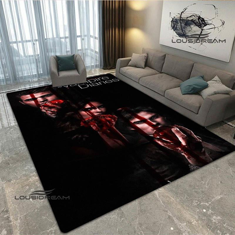 The Vampire Diaries Damon salvatore print carpet Yoga mat area rug room decor door mat Non -slip carpet kawaii rug Birthday Gift