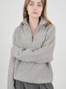 Chaenseseunoi Modal Knit Half Zip-Up (Gray)