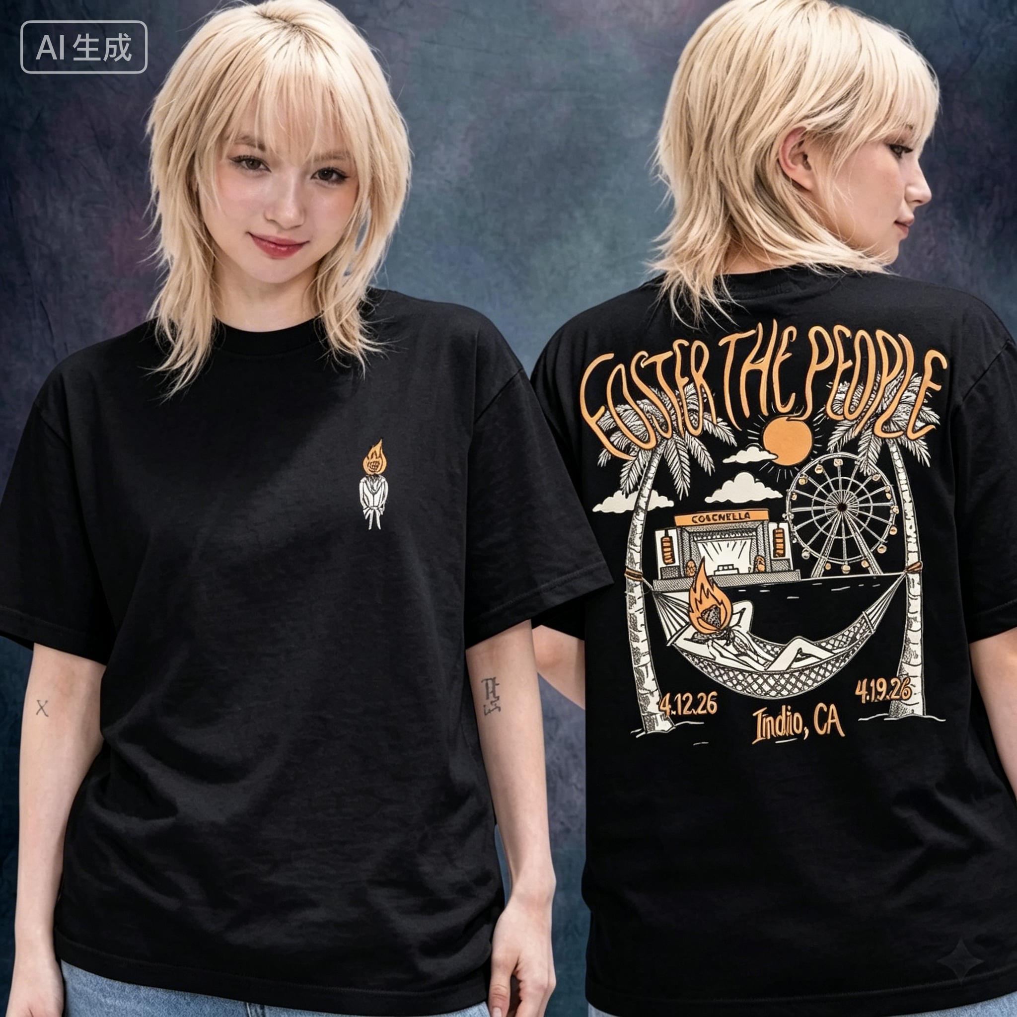 

Coachella 2026 Merch Unisexs Summer Cotton TShirt Comfortable HighQuality Trendy Y2K Style 4XL