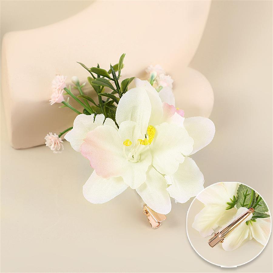New fashion Bridal Bohemian Flower Hair Clip Ladies Bride Bridesmaid Wedding Duckbill Clip Hair Accessories  Gifts