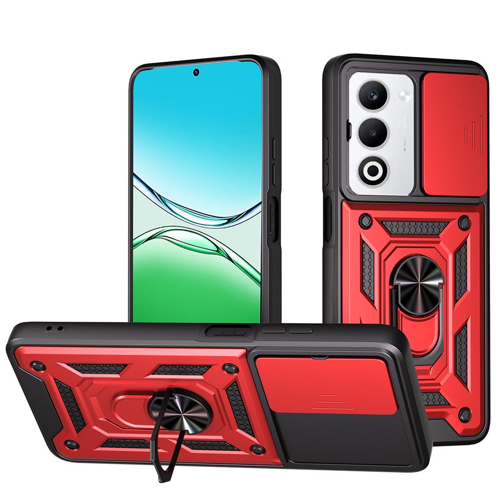 

Чохол-слайдер для камери для OPPO A5 5G A5X 4G Global Case Armor Кільце-тримач Підставка Захист Чохол для телефону OPPO A5 5G Global червоний