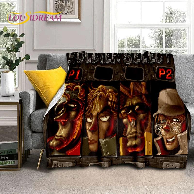 Cartoon Metal Slug Gamer Retro Game Blanket,Soft Throw Blanket for Home Bedroom Bed Sofa Picnic Travel Office Cover Blanket Kids