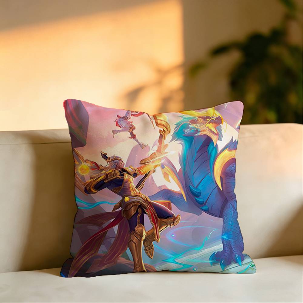 Hot Game HHonor of Kings Pillow Case Square DoubleSided Sofa Cushion Cover Bedroom Bedside Pillow