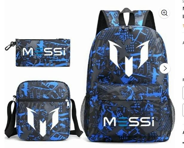 School Season Digital Printing Backpack Student Bag Large Capacity Children'S Messenger Bag Lunch Bag