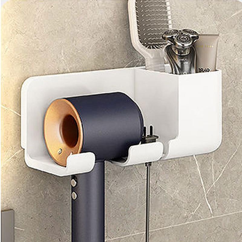 Hair Dryer Storage Holder Bathroom Wall Mounted Storage Holder Home Shelf Storage Shelves Accessories Hair Brush Storage Bracket
