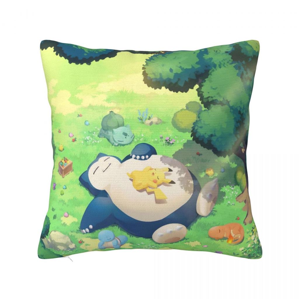 PPokemons Snorlax Pillowcase Printing Fabric Cushion Cover Decorative Throw Pillow Case Cover Home Dropshipping cm