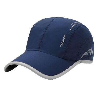 CZA089 [White Fang] Cap, Hat, Sunshade, Mesh, Outdoor, Sports, Simple, Casual, Men's, Women's, (Navy)