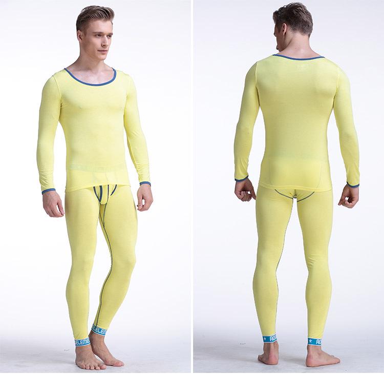 Leggings Térmicos de Algodón y Lana de Corte Slim para Hombre