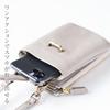 artigianoworks 2-way wallet shoulder bag for women, genuine leather, smartphone pouch, crossbody bag, Himeji leather, large capacity, stylish, gift,