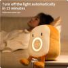 Children's Cute Digital Alarm Clock with Night Light Plush Toast Light Without Ticking for Children's Room,Bedroom, Snooze Function, USB Rechargeable