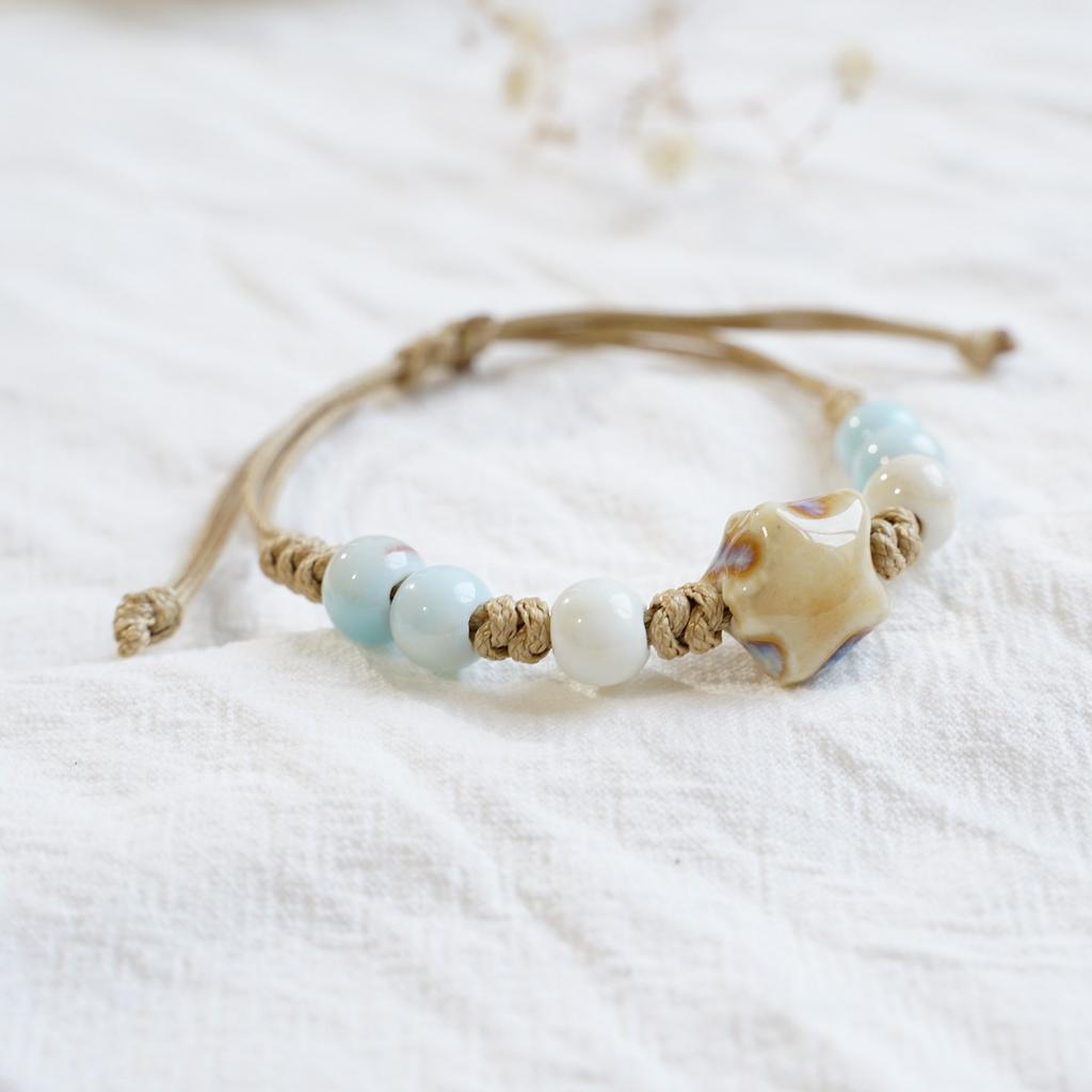 Original Jingde Ceramic Bracelet Batch Goods Raw Star Bracelet Textured Street Stall Wholesale Jewelry