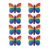 8Pcs Women Hair Clips Rainbow Butterfly Decor Hairpins 3D Wing Design Perfect Size Women Girls Hair Pins Hair Accessories