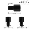 KKLM 10mm To Reverse 10mm Mirror Motorcycle Screw Adapter with Height Adjustment Spacer 4pcs Black Super Fit for Motorcycle/Dirt Bike/ATVS/UTV