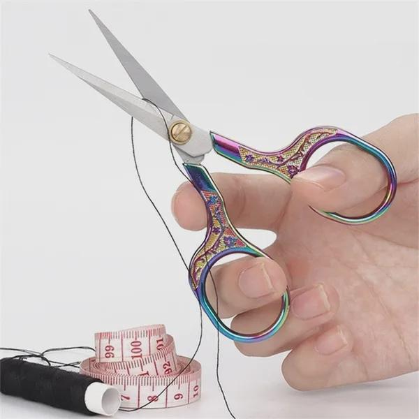 1PC Vintage Plum Scissors Stainless Steel Household Scissors Window Embroidery Scissors Paper Cutting