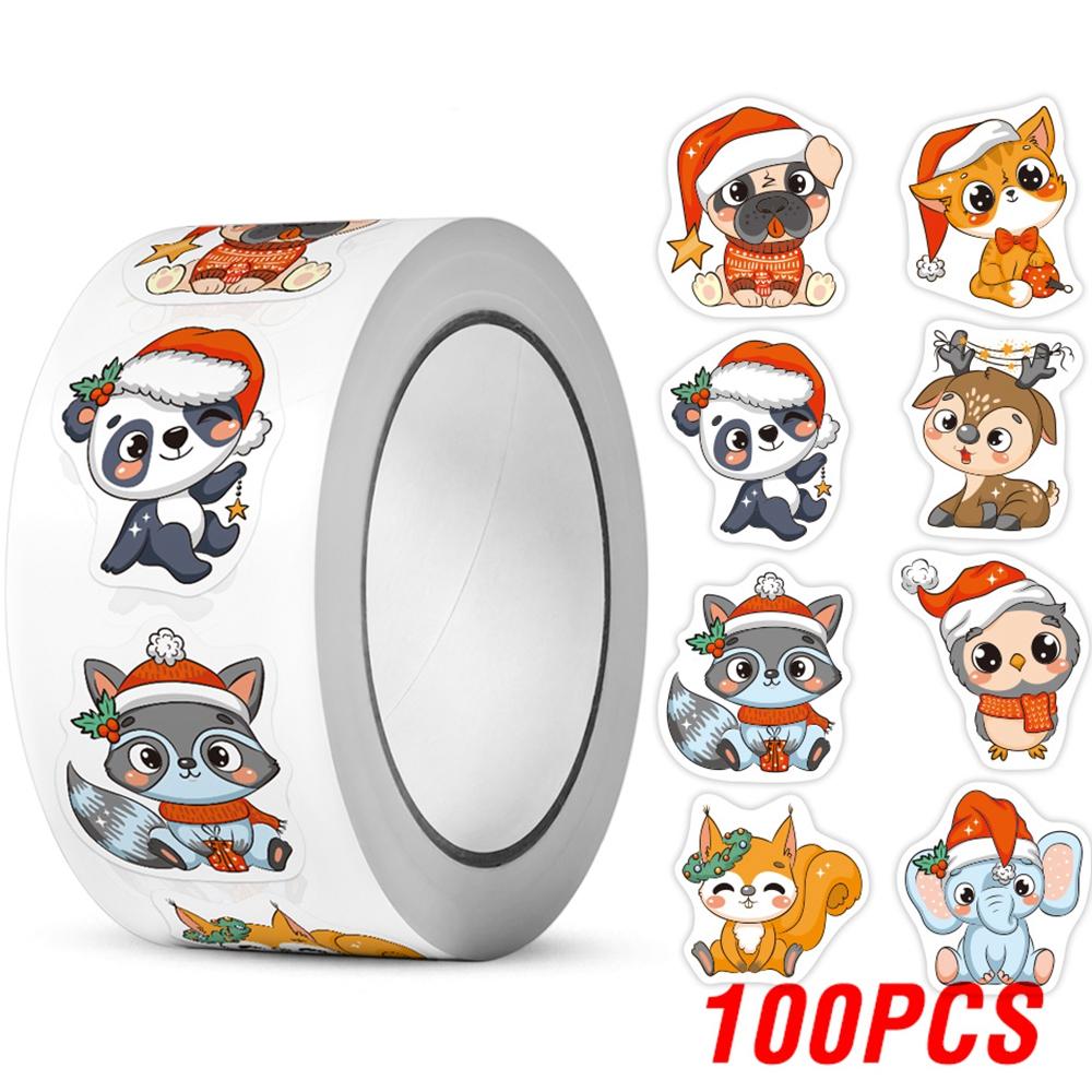 100-500Pcs High-Quality Heterotypic High-Quality Christmas High-Quality Themed High-Quality Animals High-Quality Stickers High-Quality 8
