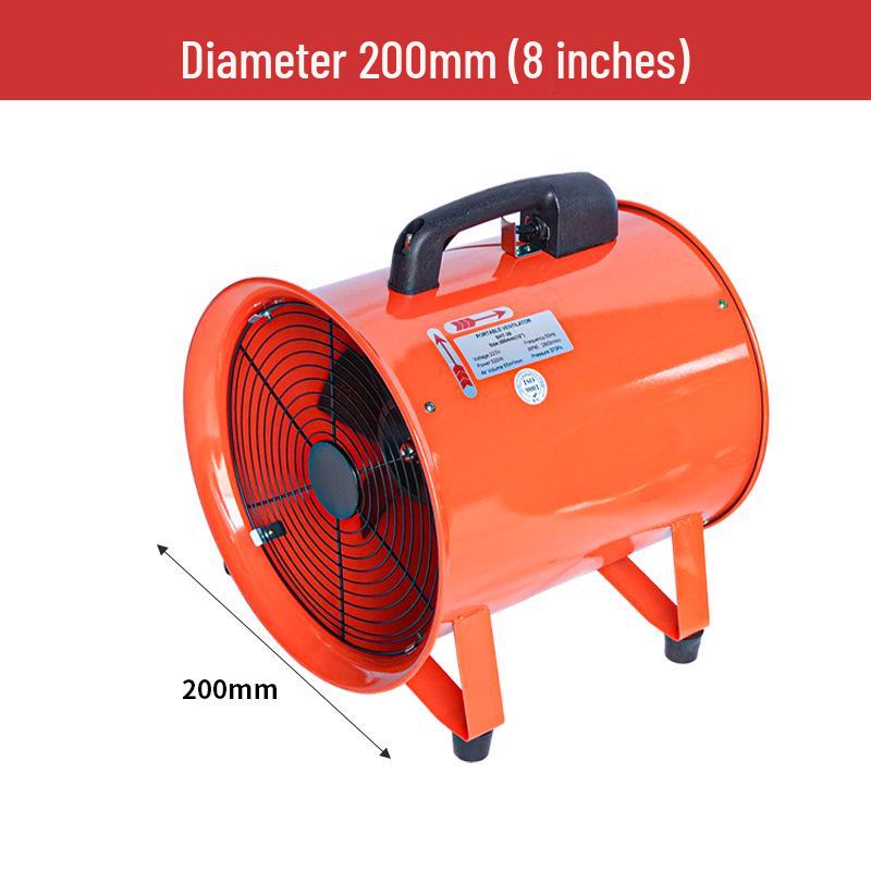 220V Portable Axial Fan: Mobile Exhaust Blower for Industrial Ventilation & Spray Painting