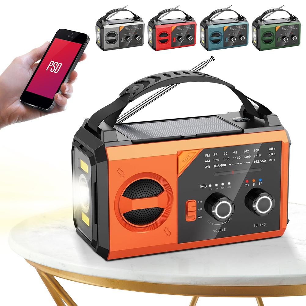 20000mAh Solar Hand Crank Emergency Radio Compass Cell Phone Charger AM FM NOAA Emergency Weather Radio for Home and Emergency
