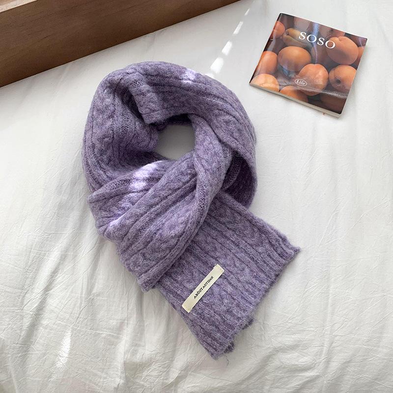 

Scarf Women s winter advanced sense versatile warm thickened student couple scarf knitted twist wool scarf