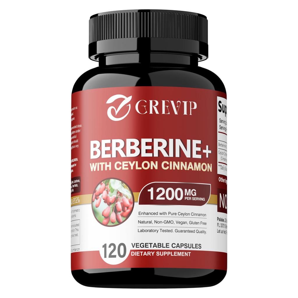 GREVIP Is Rich In Berberine Hydrochloride and a Ceylon Cinnamon Blend, with 1200 Mg Per Serving. It Is All-natural and Suitable for Adults.