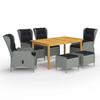 VidaXL 7-piece Garden Dining Set Light Grey 3067845
