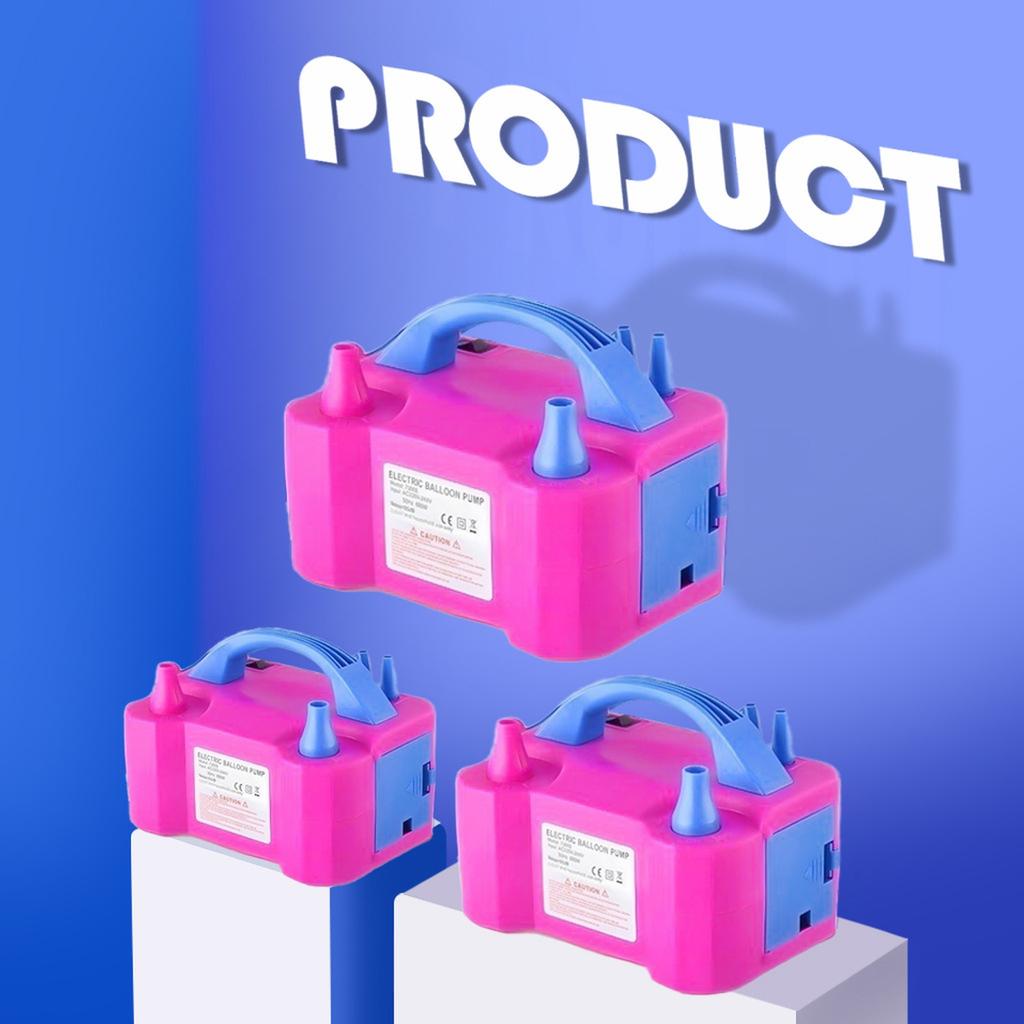 Electric, Portable Automatic Nozzle Inflator 110V 600W with Tying Tools for Birthday Gender Reveal Baby Shower Balloons Party Decorations