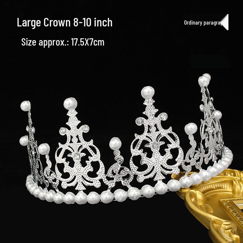 Queen Crown Cake Topper for Adults & Children - Gypsophila Pearl Birthday Decoration