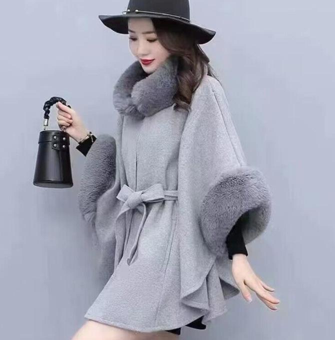 

Imitation mink scarf shawl jacket women s autumn and winter new magic retro fluffy cape imitation fur top One size