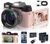 R10 English Version 5K HD Retro WIFI Camera with Flip Screen, 16x Zoom, Anti-Shake, and Beauty Features