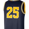 Jordan NBA Retro Breathable Fitted Basketball Jersey Wolverine Team Michigan 25 Men jersey Navy-Blue AT8782-420