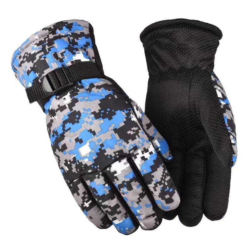 Men'S And Women'S Touch Screen Leather Gloves Winter Warm Waterproof Windproof Piled Thickened Outdoor Motorcycle Riding Gloves