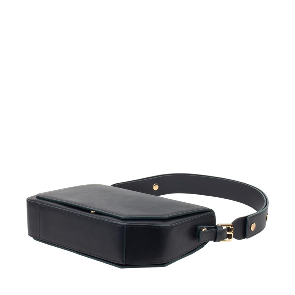 Le Chromaqi Cut-Out Edge Black Shoulder Bag