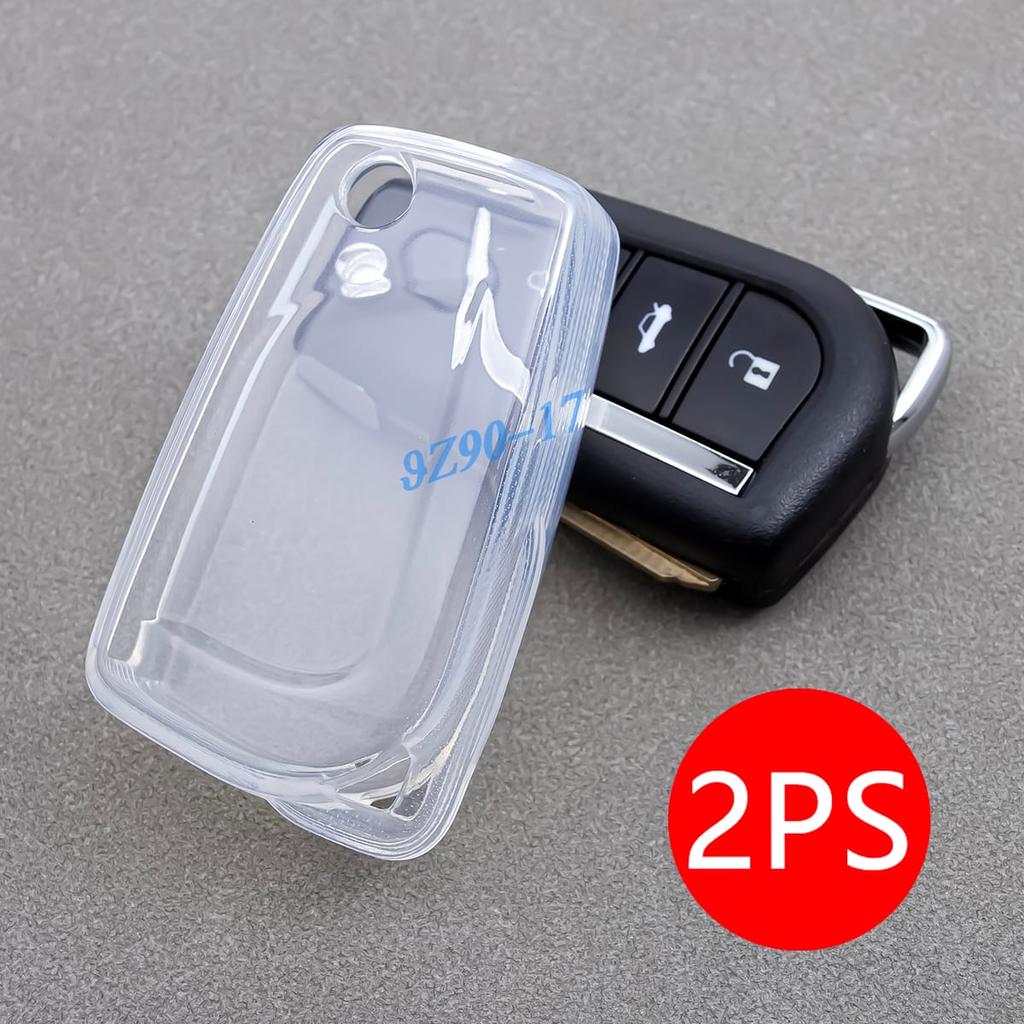 Transparent Tpu Car Smart Key Cover Case For Toyota Chr Corolla Hatchback Sedan Rav4 Camry Le Hilux Clear