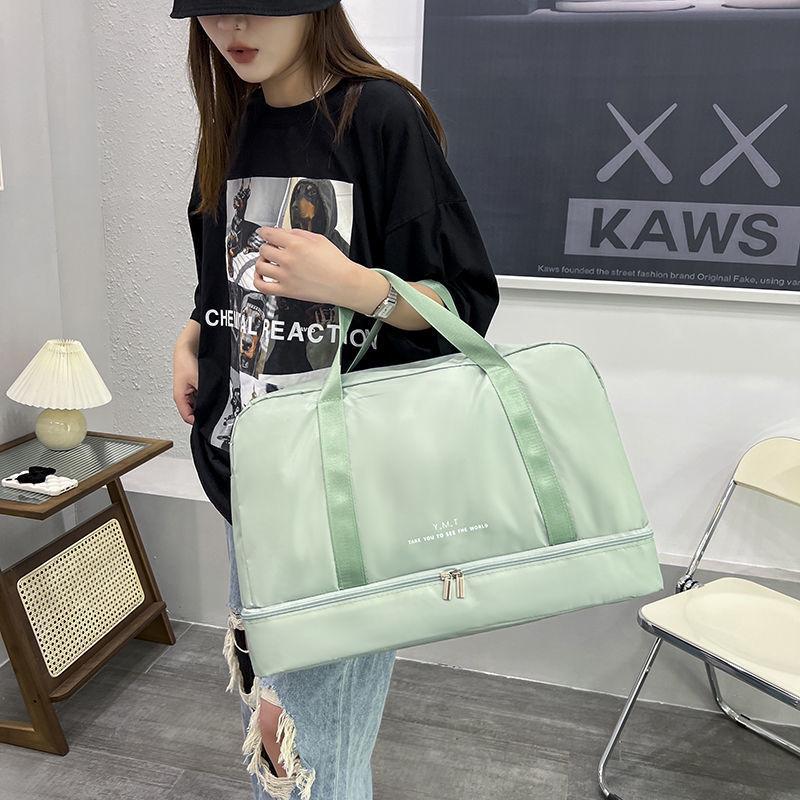 Large-Capacity Yoga Fitness Shoulder Bag with Wet/Dry Separation