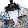 Men's Trendy Denim Bear & Flower Jacket - Cotton, Loose Fit, Wear-Resistant, Big Sizes Available