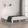 VidaXL Bed Frames White Solid Wood 135x190 Cm Double 810341
