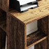 Desk with Shelf Rustic Wood Look 90 x 48 x 101.5 cm Particleboard