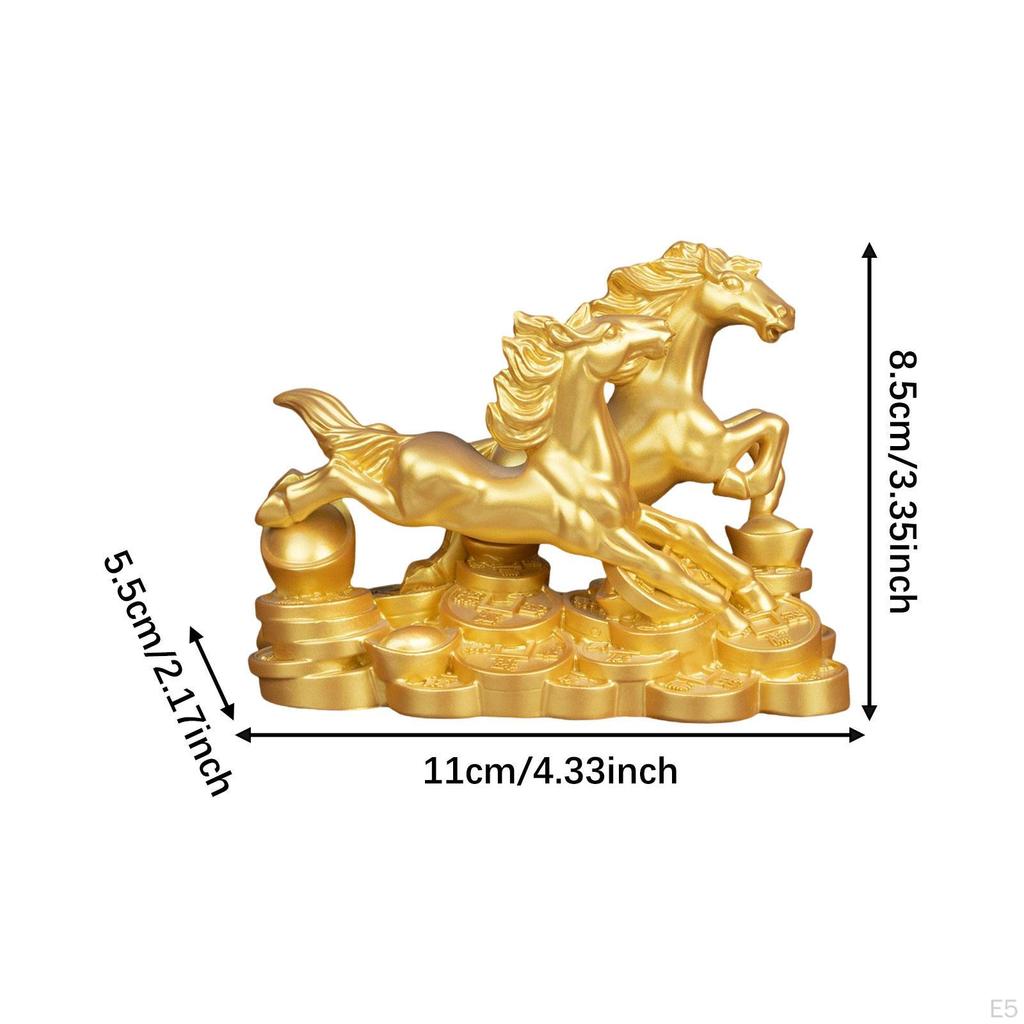 Horse Statue Artwork Resin Figurine Sculpture for Cabinet Tabletop Bedroom Office Desk