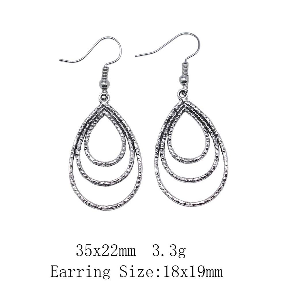 New Year's Day Earrings Women Geometric Water Drop Circle Drop & Dangle Earring Home Garden Party Earrings