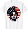 Melanin Afro American Flag Black Pride Patriotic 4th July Art T Shirt
