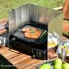 Portable Folding Outdoor Wind Shield, Aluminum Alloy Durable Baffle, Essential Camping Accessory For Hiking, Picnic And Outdoor Cooking