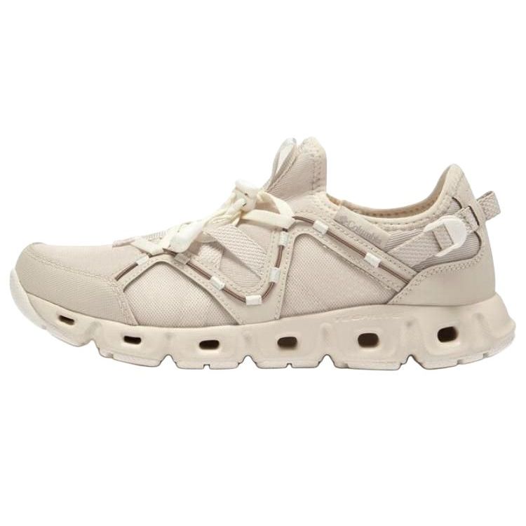 Columbia Fabric Round Toe Drawstring Shock Absorption Support Lightweight Low Top Outdoor Functional Shoes Women Shoes Khaki DL8463-102
