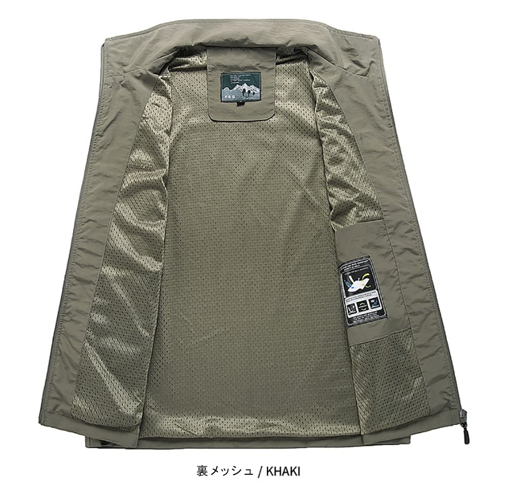 Fishing Fishing Mesh Military Many UV Quick Water Abrasion Fishing Summer Sleeveless Jacket [Rortyno] Vest, Men's, Summer, Outdoor, Vest, Lining,
