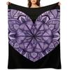 Purple Heart Throw Blanket Christmas Gifts Soft Plaid Hairys Single Blankets