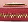 Used 11569 Saffiano Coin Purse 1MM268 QHH F0505 7943 Pink Zip Around Card Case with Triangle Logo Peonia Ladies from